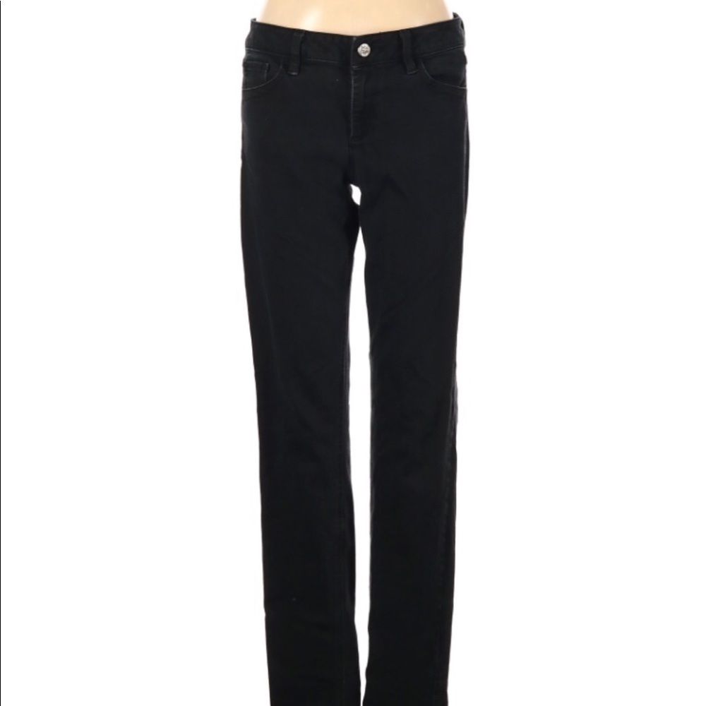 CABI size 4 black cuffed skinny jeans